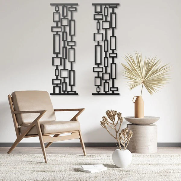 Décoration murale en métal style moderne du milieu du siècle