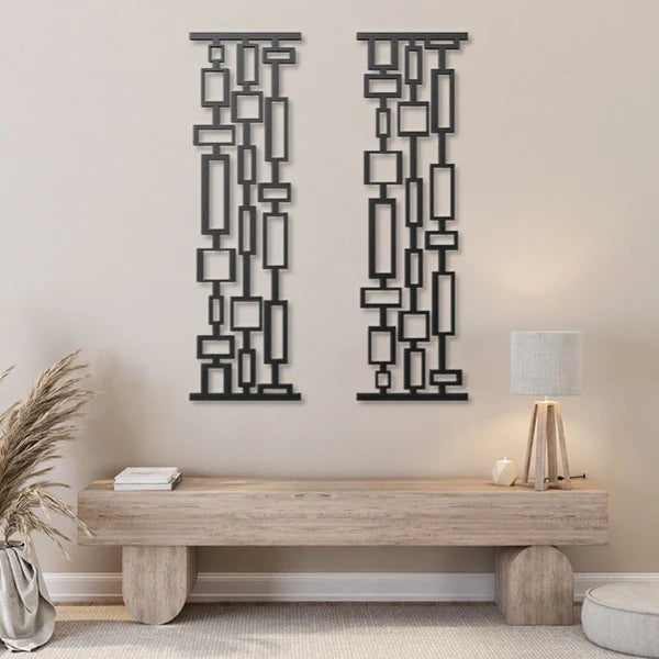 Décoration murale en métal style moderne du milieu du siècle