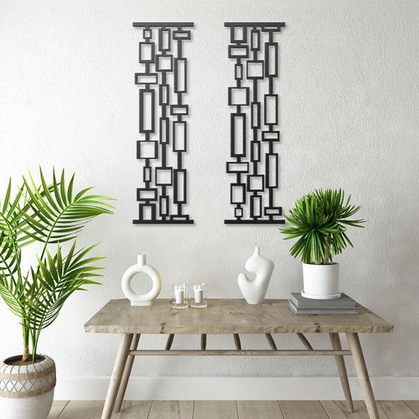 Décoration murale en métal style moderne du milieu du siècle