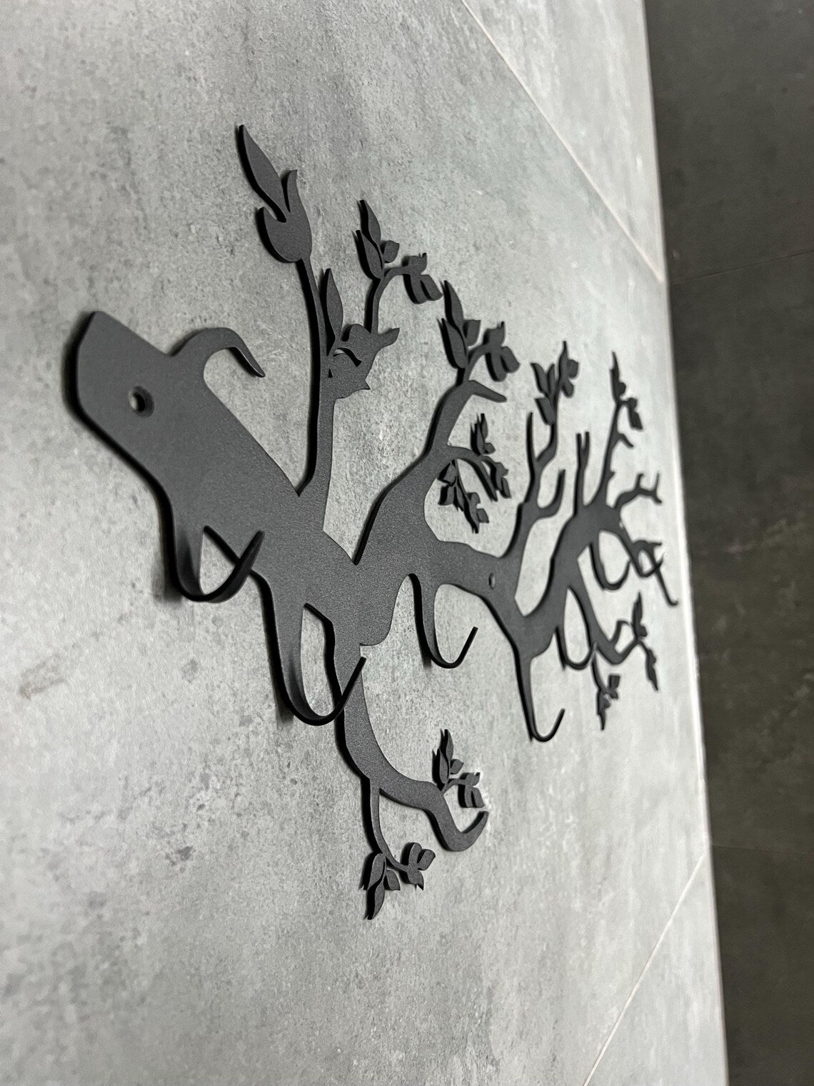 Porte-manteau mural en métal branche d'arbre, patères modernes dorées, décoration murale élégante, organiseur d'entrée, porte-clés